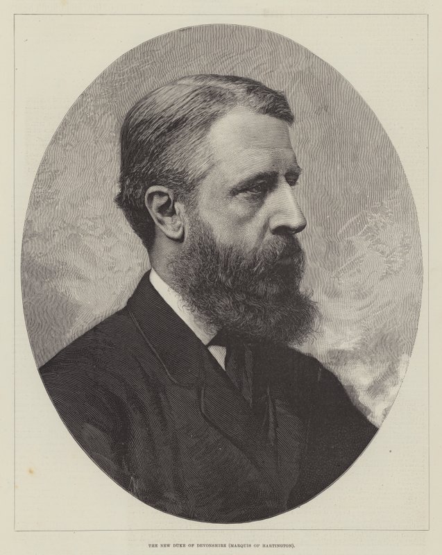 Der neue Herzog von Devonshire, Marquis von Hartington (Gravur) von English School