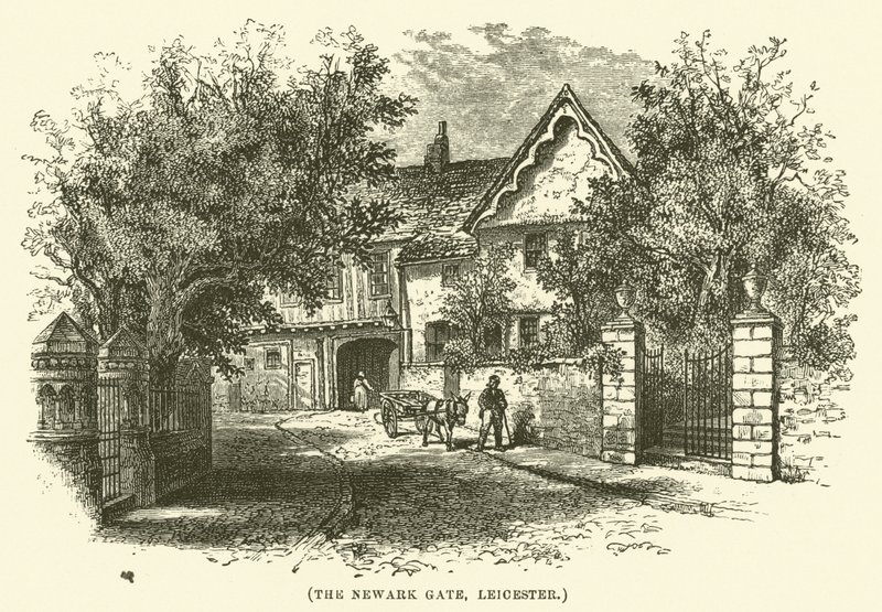 Das Newark-Tor, Leicester (Gravur) von English School