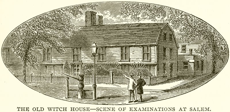 Das alte Hexenhaus - Szene der Untersuchungen in Salem von English School