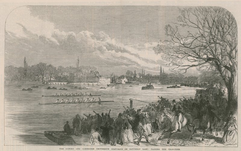 Das Oxford und Cambridge Universitäts-Bootsrennen von English School