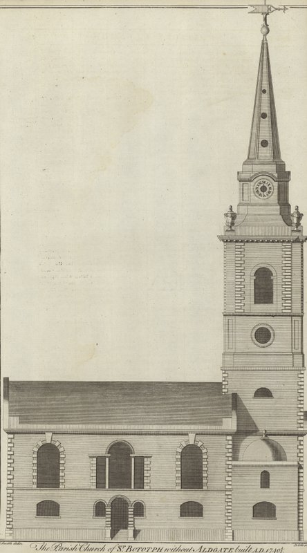 Die Pfarrkirche St. Botolph ohne Aldgate, London von English School