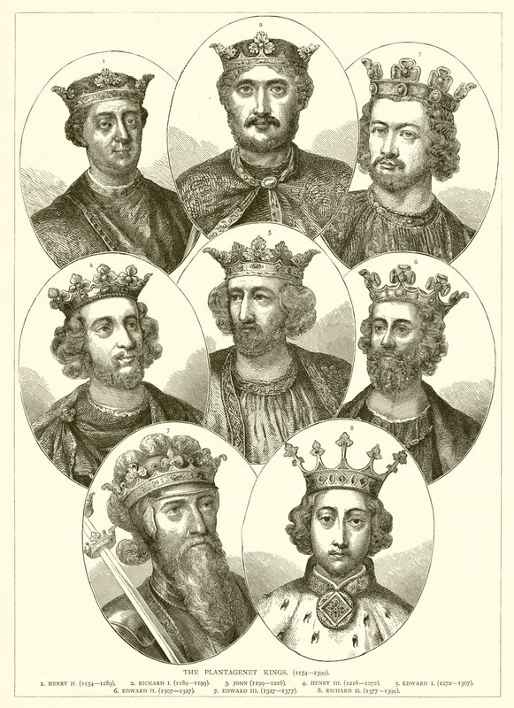 Die Plantagenet-Könige (1154–1399) von English School