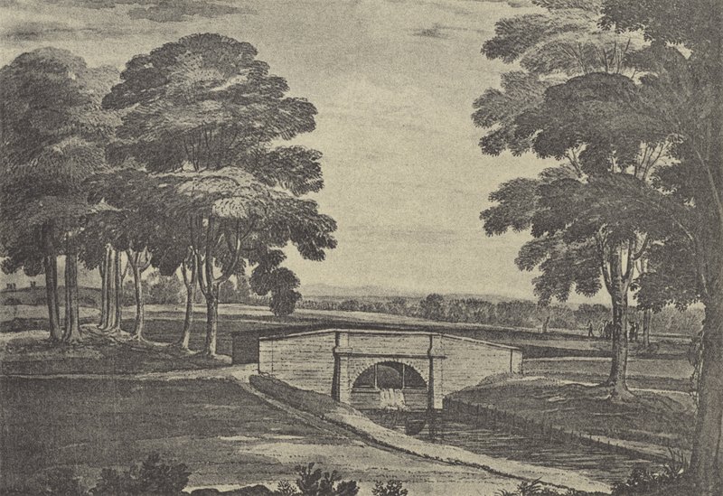 Der Spielplatz am Eaton College in Buckinghamshire (Gravur) von English School