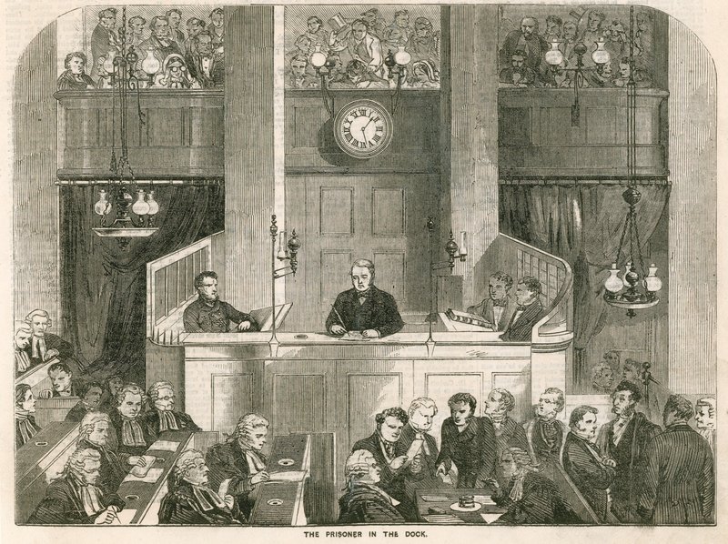 Der Gefangene im Dock, Old Bailey von English School