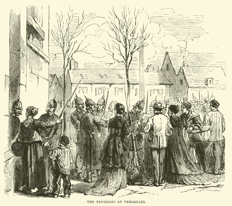 Die Preußen in Versailles, Januar 1871 von English School