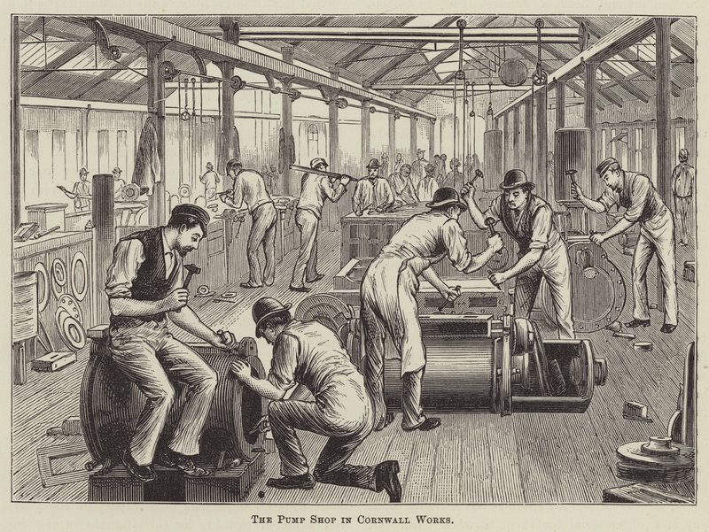 Die Pumpenwerkstatt in Cornwall Works von English School