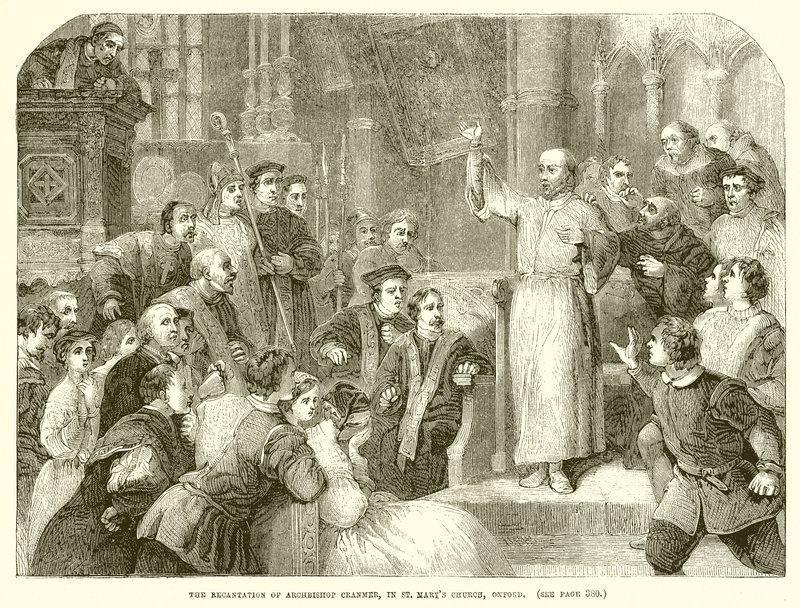 Widerruf von Erzbischof Cranmer in der St. Mary