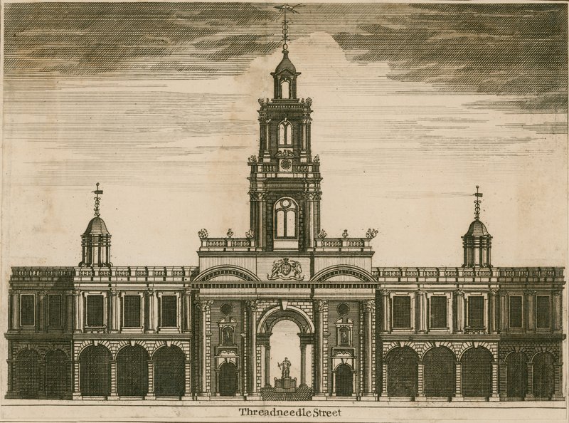 Die Royal Exchange, Threadneedle Street, London von English School