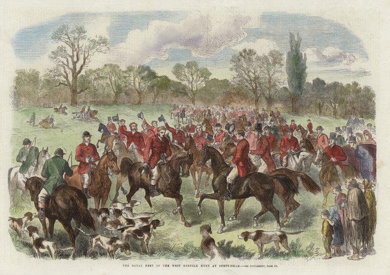 Das königliche Treffen der West Norfolk Hunt von English School