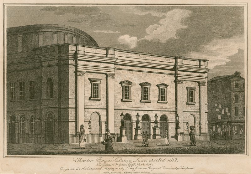 Das Royal Theatre, Drury Lane, London, errichtet 1812 von English School