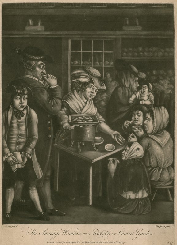 Die Wurstfrau; oder, eine Szene im Covent Garden von English School