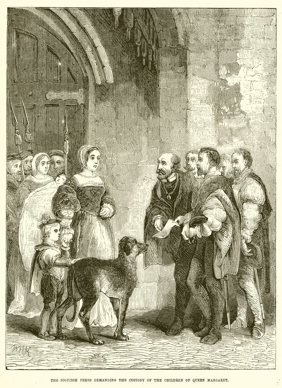 Die schottischen Adligen fordern das Sorgerecht für die Kinder von Königin Margaret von English School