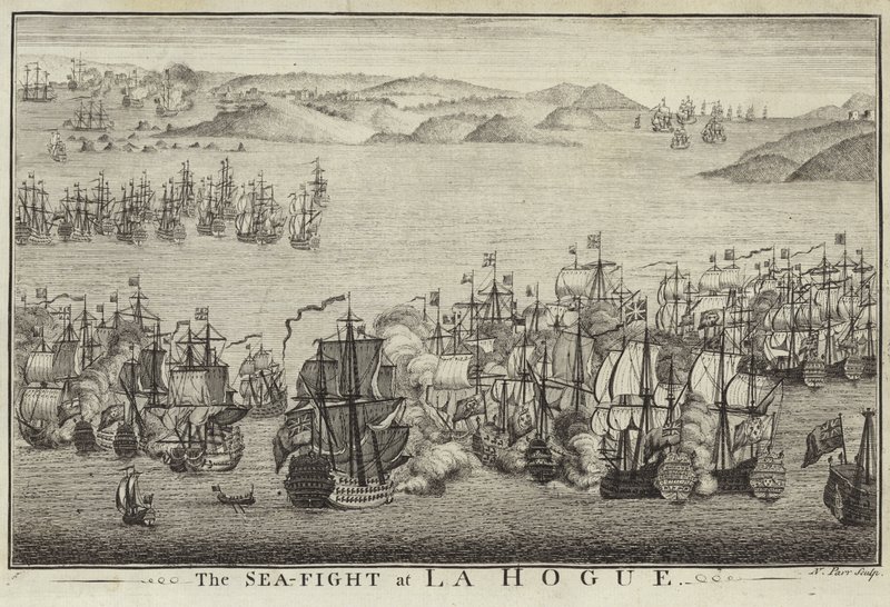 Die Seeschlacht bei La Hogue von English School