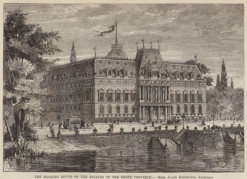 Das Sitzungshaus der Rheinprovinz (Gravur) von English School
