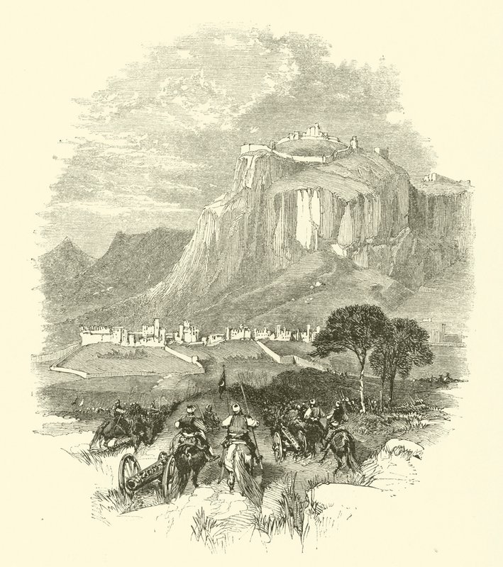 Die Belagerung von Korinth (Gravur) von English School