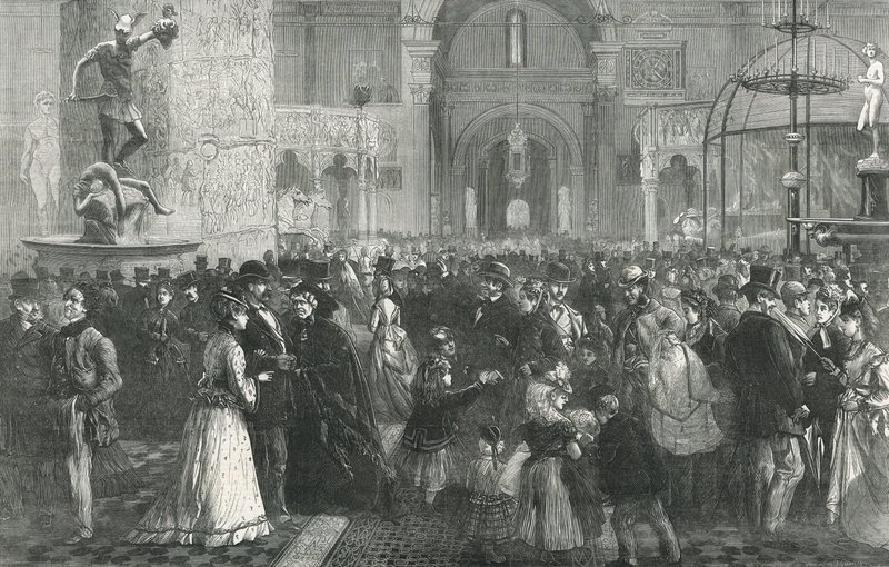 Das South Kensington Museum am Pfingstmontag von English School