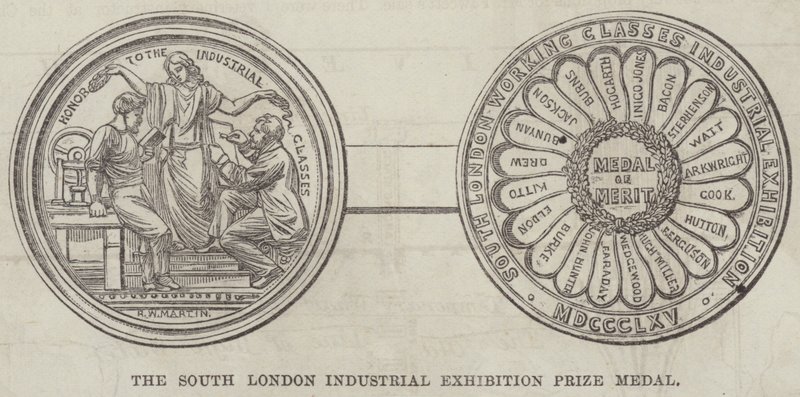 Preis-Medaille der South London Industrial Exhibition von English School