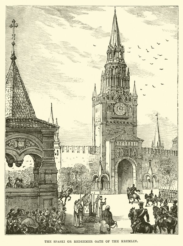 Das Spaski- oder Erlösertor des Kremls von English School