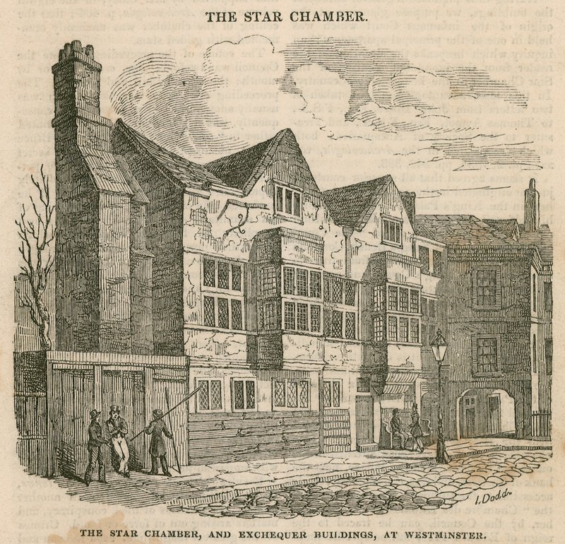 Das Sternenkammer- und Schatzamtsgebäude in Westminster von English School