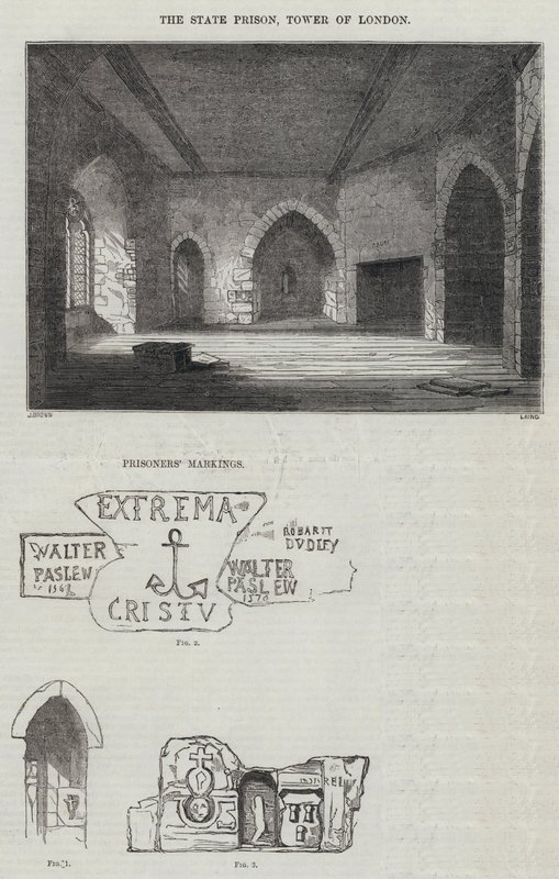 Das Staatsgefängnis, Tower of London (Gravur) von English School