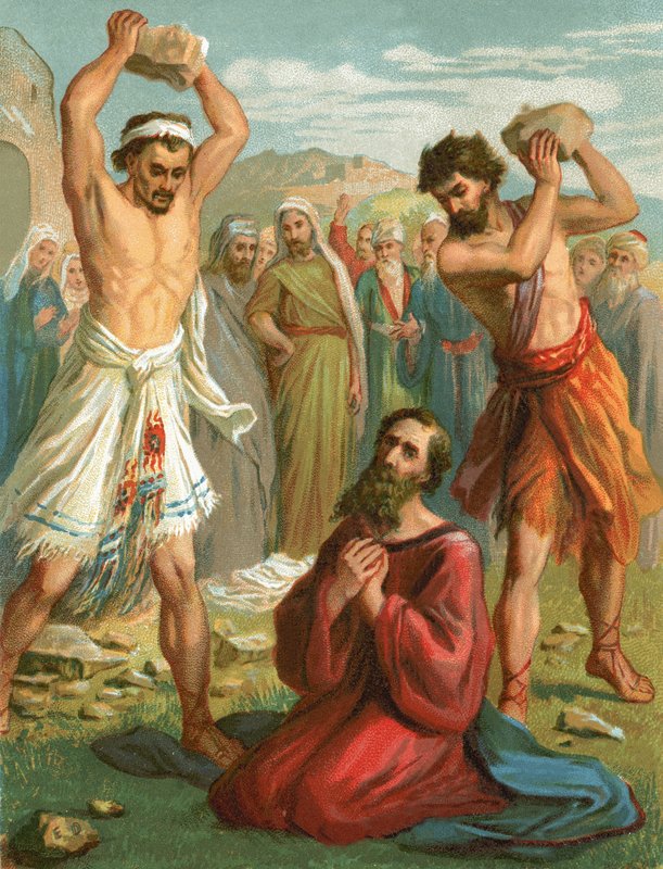 Die Steinigung des Stephanus von English School
