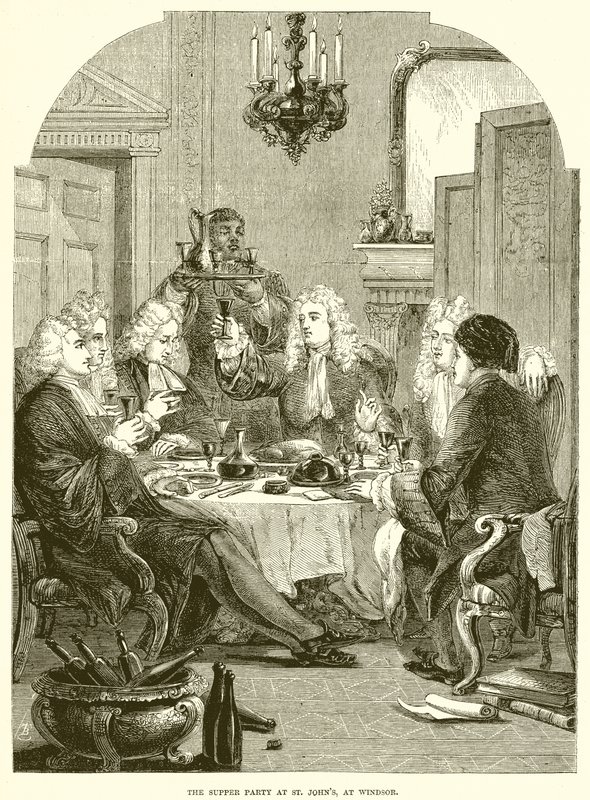 Das Abendessen bei St. Johns in Windsor von English School