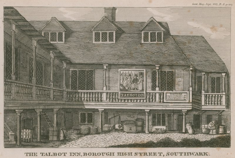 Das Tabard Inn, Southwark von English School