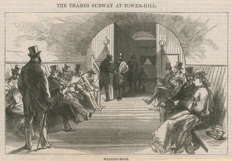 Der Thames Subway am Tower Hill von English School