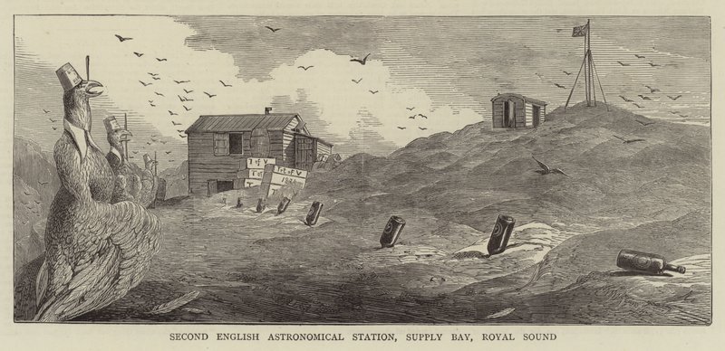 Der Venusdurchgang, Skizzen auf der Kerguelen-Insel von English School