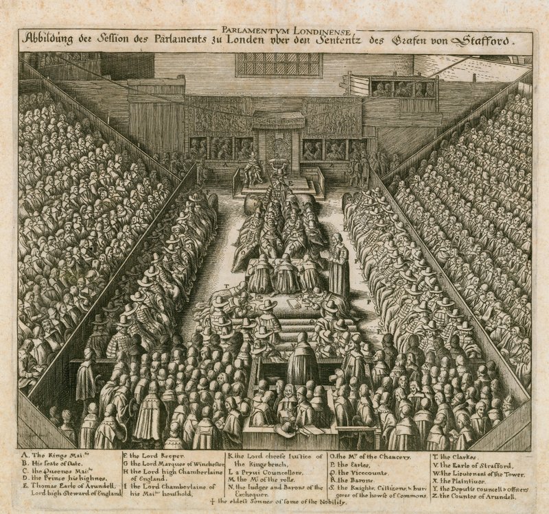 Der Prozess des Earl of Strafford von English School