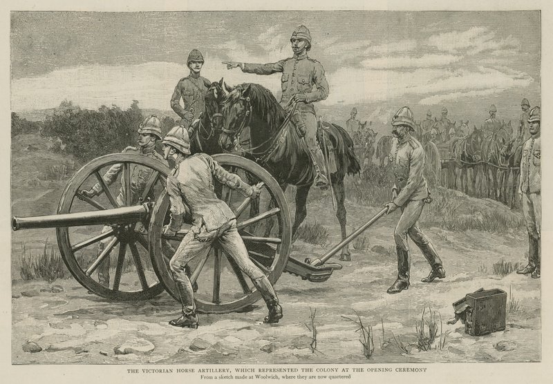 Die viktorianische Pferdeartillerie von English School