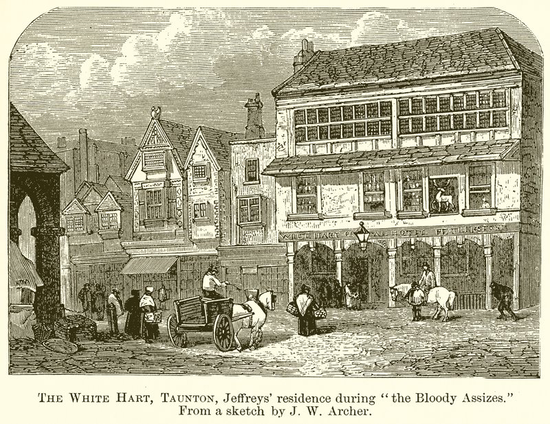 Das Weiße Hart, Taunton, Jeffreys Residenz während der Blutigen Assisen von English School