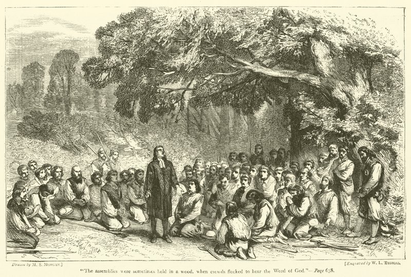 "Die Versammlungen fanden manchmal im Wald statt, wenn Menschenmengen kamen, um das Wort Gottes zu hören" von English School
