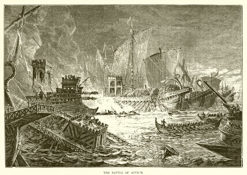 Die Schlacht von Actium von English School