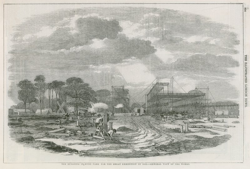 Das Gebäude im Hyde Park, London, für die Große Ausstellung von 1851 von English School