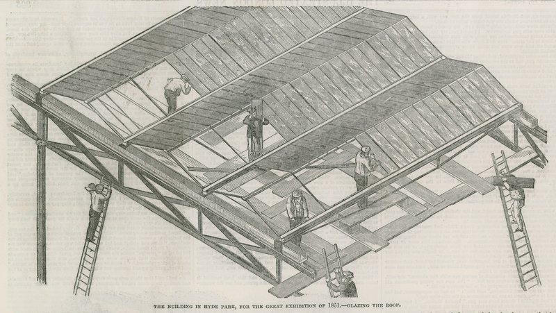 Das Gebäude im Hyde Park, London, für die Große Ausstellung von 1851 von English School