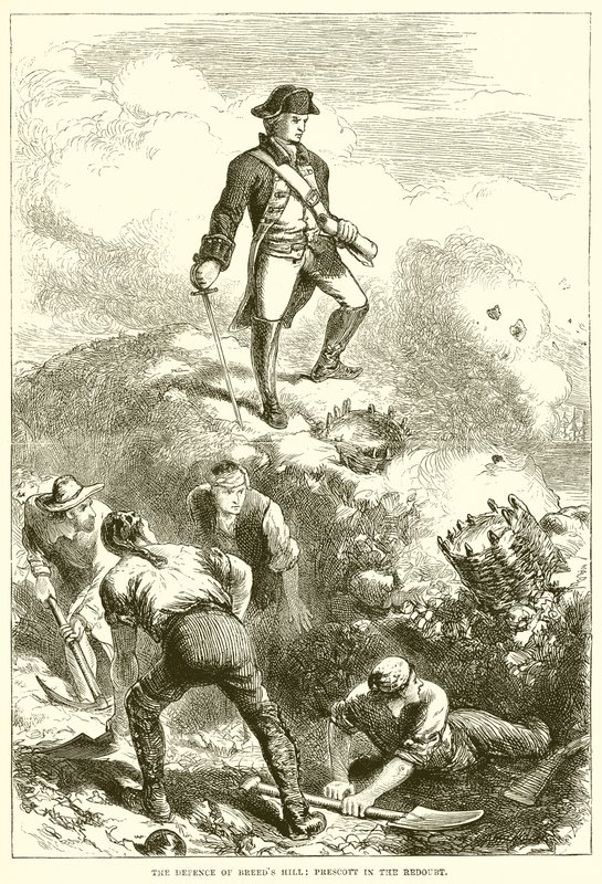 Die Verteidigung von Breeds Hill: Prescott im Redoubt von English School