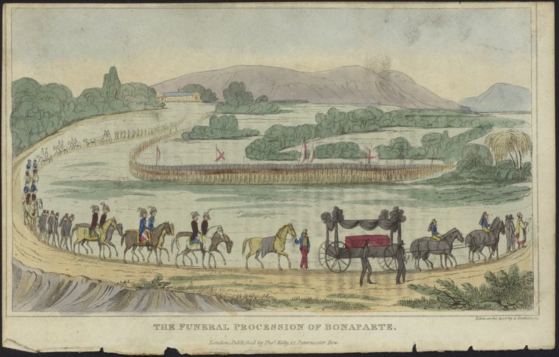 Der Trauerzug von Napoleon Bonaparte von English School