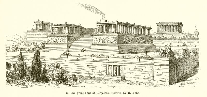 Der große Altar von Pergamon, restauriert von R. Bohn von English School