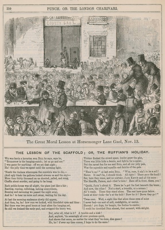 Die große moralische Lektion im Horsemonger Lane Gaol von English School