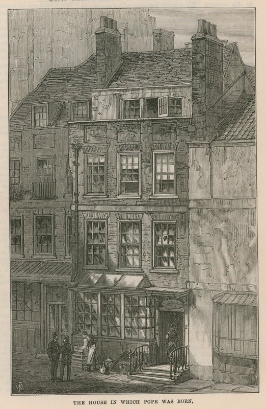 Das Haus, in dem Alexander Pope geboren wurde von English School