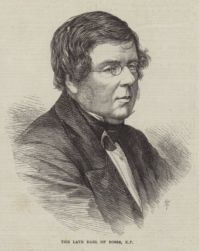Der verstorbene Earl of Rosse, KP (Stich) von English School