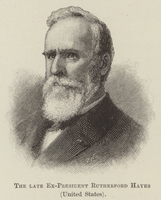 Der verstorbene Ex-Präsident Rutherford Hayes, Vereinigte Staaten von English School