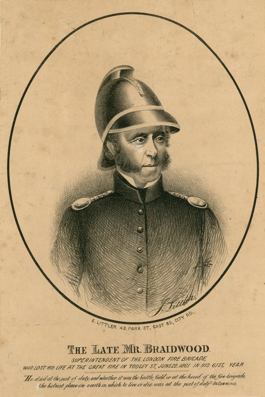 Der verstorbene Mr. Braidwood, Superintendent der London Fire Brigade von English School