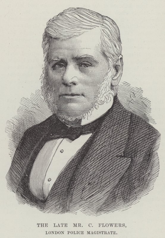 Der verstorbene Herr C Flowers, Londoner Polizeimagistrat (Stich) von English School