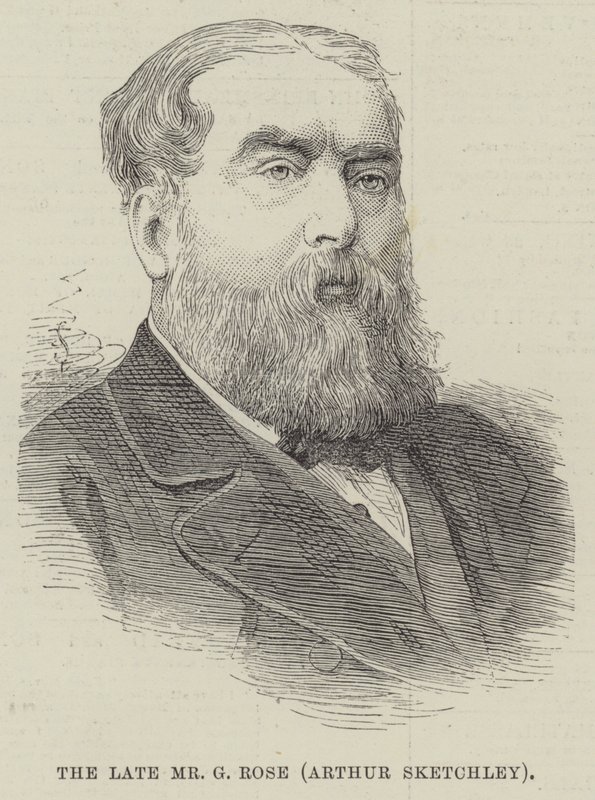Der verstorbene Herr G Rose, Arthur Sketchley (Stich) von English School