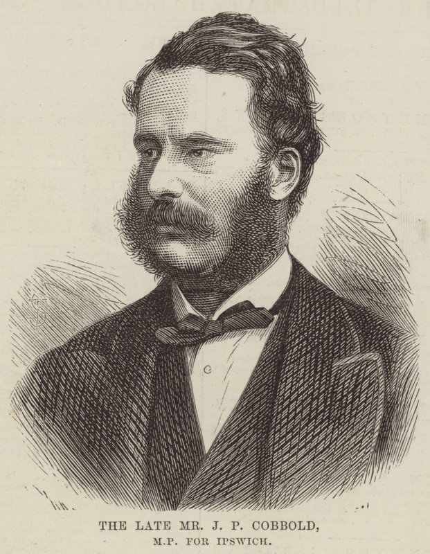 Der verstorbene Mr. J P Cobbold, MP für Ipswich (Stich) von English School