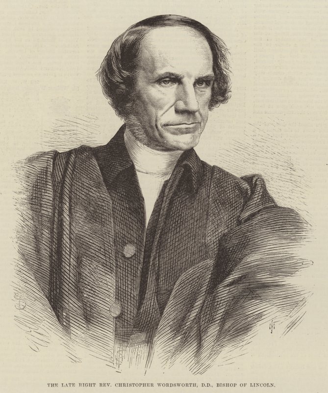 Der verstorbene Hochwürdige Christopher Wordsworth, DD, Bischof von Lincoln (Gravur) von English School