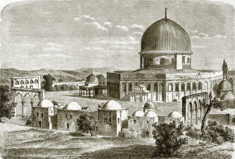 Die Moschee von Omar - Standort des Tempels in Jerusalem von English School