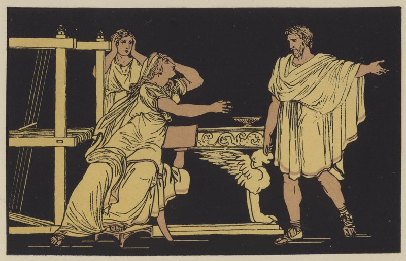 Die Mutter von Euryalus erhält die Nachricht von seinem Tod von English School